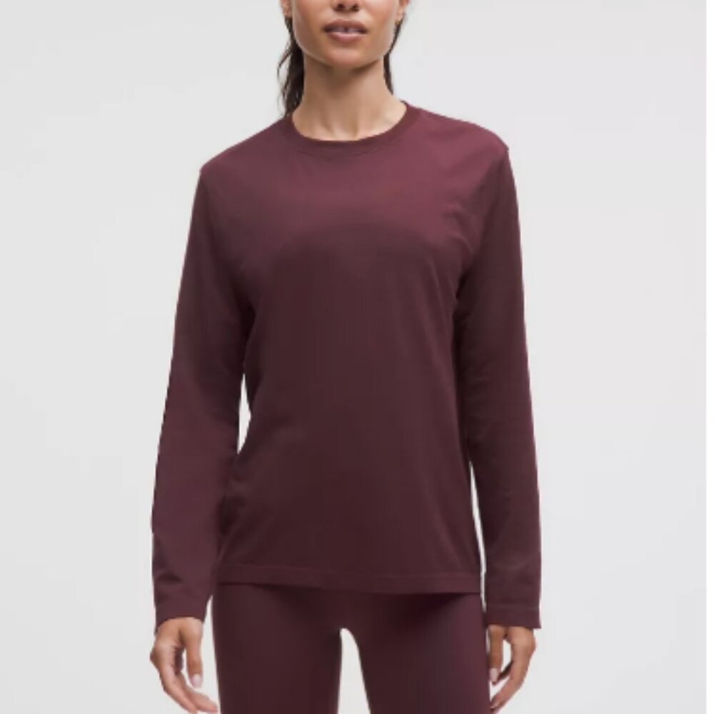 Lululemon Swiftly Relaxed Long-Sleeve Shirt *Updated Fit Goodnight Plum Size 10